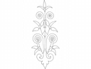 Elegant Floral Scroll Ornament Vector Design (DXF File)