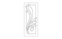 Elegant Floral Scroll Panel Vector Design DXF for CNC
