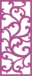 Elegant Floral Scrollwork Laser Cut Panel Vector File