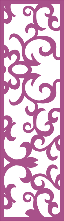 Elegant Floral Scrollwork Laser Cut Panel Vector File