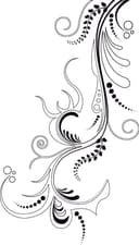 Elegant Floral Swirl Corner Vector Design (EPS)