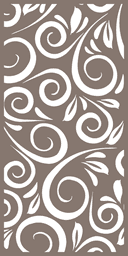 Elegant Floral Swirl Decorative Panel Vector File