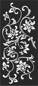 Elegant Floral Swirl Decorative Panel Vector File