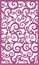 Elegant Floral Swirl Decorative Panel Vector File