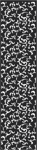 Elegant Floral Swirl Decorative Screen Panel Vector