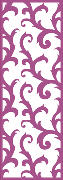 Elegant Floral Swirl Laser Cut Decorative Panel Vector