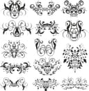 Elegant Floral Swirl Ornaments Collection Vector File
