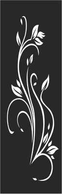 Elegant Floral Swirl Vector Design for Laser Cutting (DXF/SVG)