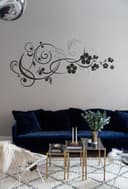 Elegant Floral Swirl Wall Art Laser Cut Vector File