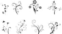 Elegant Floral Swirls Vector Set for Laser Cutting