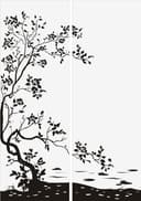 Elegant Floral Tree Panel Design Vector for Laser Cutting