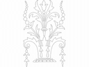 Elegant Floral Urn Vector Design for Laser Cutting DXF
