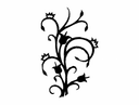 Elegant Floral Vine Wall Applique DXF Vector File