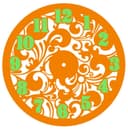 Elegant Floral Wall Clock Laser Cut Vector File