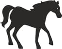 Elegant Galloping Horse Silhouette Vector File for CNC