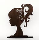 Elegant Girl Silhouette Jewelry Stand Vector (SVG, DXF, CDR)