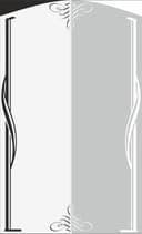 Elegant Glass Sandblast Border Vector File for Laser Cutting