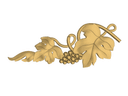 Elegant Grapevine Decorative 3D STL Model for CNC Wood Carving