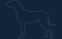 Elegant Great Dane Silhouette Vector File for Laser Cutting DXF