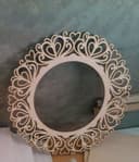 Elegant Heart Filigree Round Frame Laser Cut Vector File