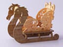 Elegant Horse-Drawn Christmas Sleigh Laser Cut Vector File