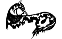 Elegant Horse Looking Back Vector Design DXF File
