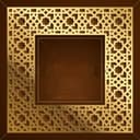 Elegant Islamic Geometric Pattern Frame Vector SVG File