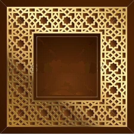 Elegant Islamic Geometric Pattern Frame Vector SVG File