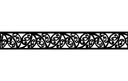 Elegant Kowhai Floral Border Vector Pattern DXF File