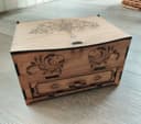 Elegant Laser Cut Jewelry Box with Drawer SVG Vector File