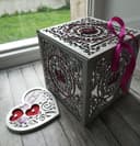 Elegant Laser Cut Wedding Card Box Vector File for CNC