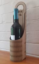 Elegant Laser Cut Wine Bottle Holder Plan SVG Vector
