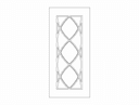 Elegant Lattice Door Panel Design Vector DXF File