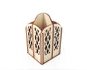 Elegant Lattice Pencil Holder Laser Cut File (DXF, SVG, CDR)