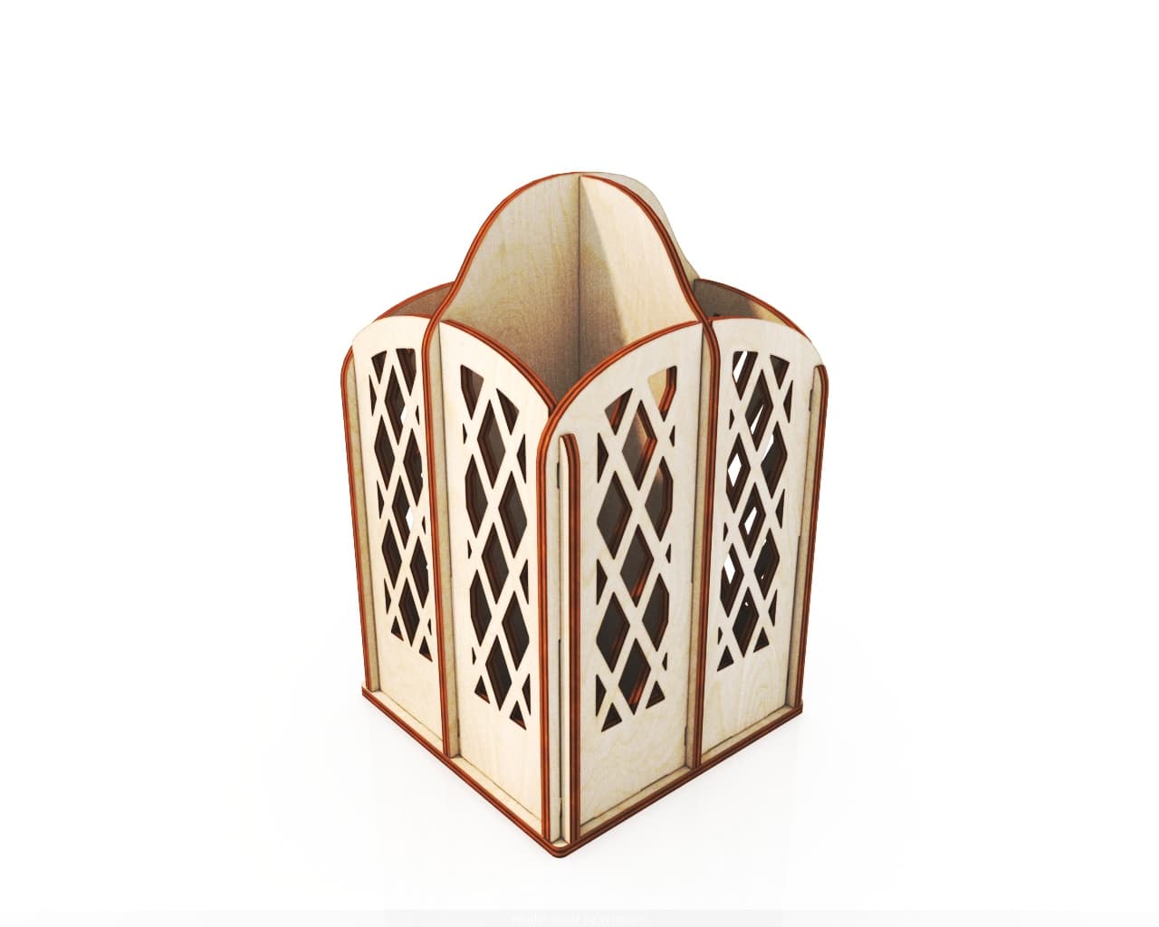 Elegant Lattice Pencil Holder Laser Cut File (DXF, SVG, CDR)