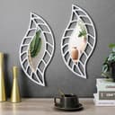 Elegant Leaf Shape Mirror Frame Laser Cut Vector File