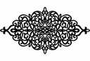 Elegant Ornamental Filigree Panel DXF Vector File