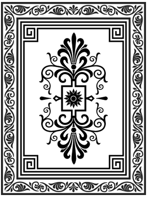 Elegant Ornamental Frame Vector Design for Laser Cutting DXF