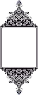 Elegant Ornamental Frame Vector for Laser Cutting