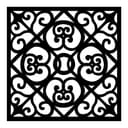 Elegant Ornamental Square Jali Pattern Laser Cut Vector SVG