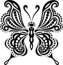 Elegant Ornate Butterfly Vector Design for Laser Cutting
