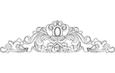 Elegant Ornate Floral Pediment Vector DXF for CNC
