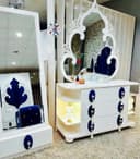 Elegant Ornate Vanity Mirror and Dresser Vector File DXF