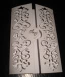 Elegant Ornate Wedding Invitation Laser Cut Vector Template