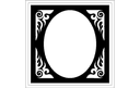 Elegant Oval Decorative Frame Vector Design DXF File