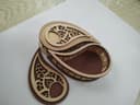 Elegant Paisley Teardrop Box Laser Cut Vector File
