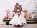 Elegant Peacock Napkin Holder Laser Cut Vector File