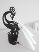 Elegant Peacock Napkin Holder Laser Cut Vector File