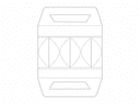 Elegant Pillow Gift Box Vector Template DXF File