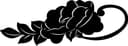 Elegant Rose Floral Swirl Vector for Laser Cutting